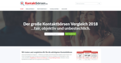 Screenshot Startseite: Kontaktbörsen.de